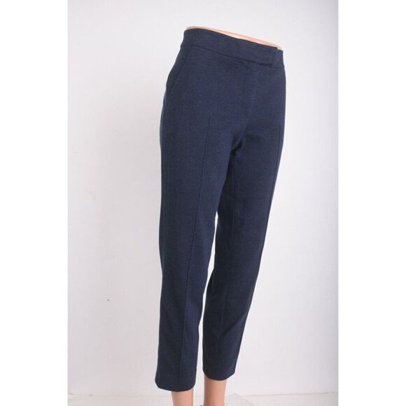 Akris Punto Bergdorf Goodman Womens Tapered Crop Pants Stretch Navy Blue Sz US 4 - Picture 2 of 7